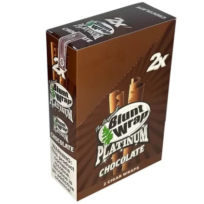 Blunt Wrap Chocolate Double Platinum Wraps - Product#Chocolate~Packaging#25 Packs of 2>2 Pack