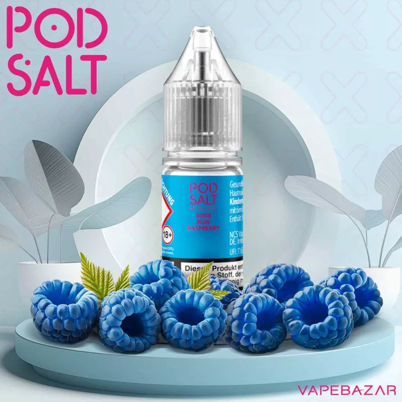 Pod Salt X Nikotinsalz Liquid – Sour Blue Raspberry - 20mg/ml, 10mg/ml