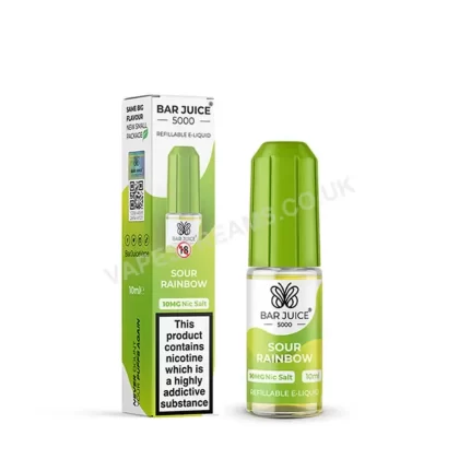 Bar Juice 5000 Sour Rainbow Nic Salt E-Liquid - Vapestreams Co