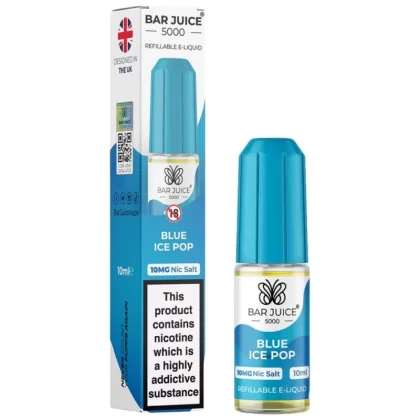 Blue Ice Pop Nic Salt E-Liquid by Bar Juice 5000 (10ml) - 15mg