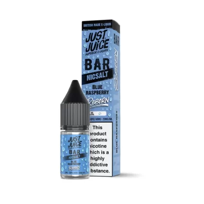 Blue Raspberry Nic Salt E-Liquid by Just Juice Bar Reborn - 10 mg - Medium Strength