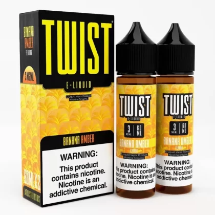 Twist e-Liquids Banana Amber eJuice - 120mL (2x60mL); Vape Product, Vape Product; Twist eLiquids