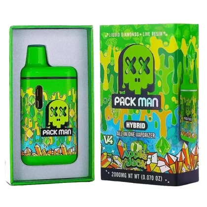 Apple Jack Pack Man V4 Liquid Diamonds Live Resin Vaporizer 2000MG - Ejuicewarehouse