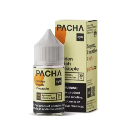 Pacha Salt E-Liquid – Golden Peach Pineapple – 30ml