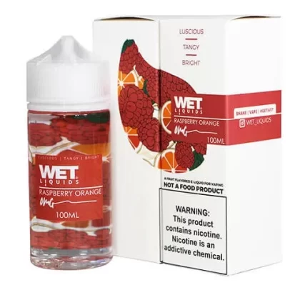 WET LIQUIDS Raspberry Orange E-liquid – 100ml - Vape Product, Vape Product