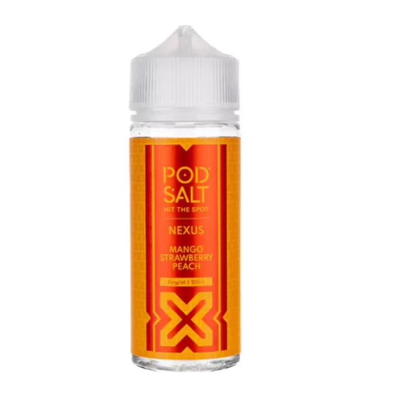 Pod Salt Nexus Mango Strawberry Peach 100ml Short Fill E-Liquid - Vapourdays Co