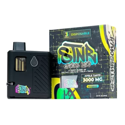 STNR Stoners Blend Vaporizer – 3000mg - Strain#Blackberry Kush>Cherry Pie>Apple Tartz>Grapefruit>Kandyland>Laughing Buddah>Strawberry Melt>Phat Bananas>Blueberry Banana Pancake