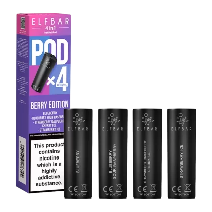 Berry Edition Elfbar 4in1 Pods - 20mg - Vape Product (9337C6)