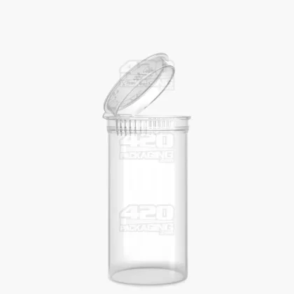 Child Resistant | Clear Pop Top Bottles | 13dr – 2g – 315 Count