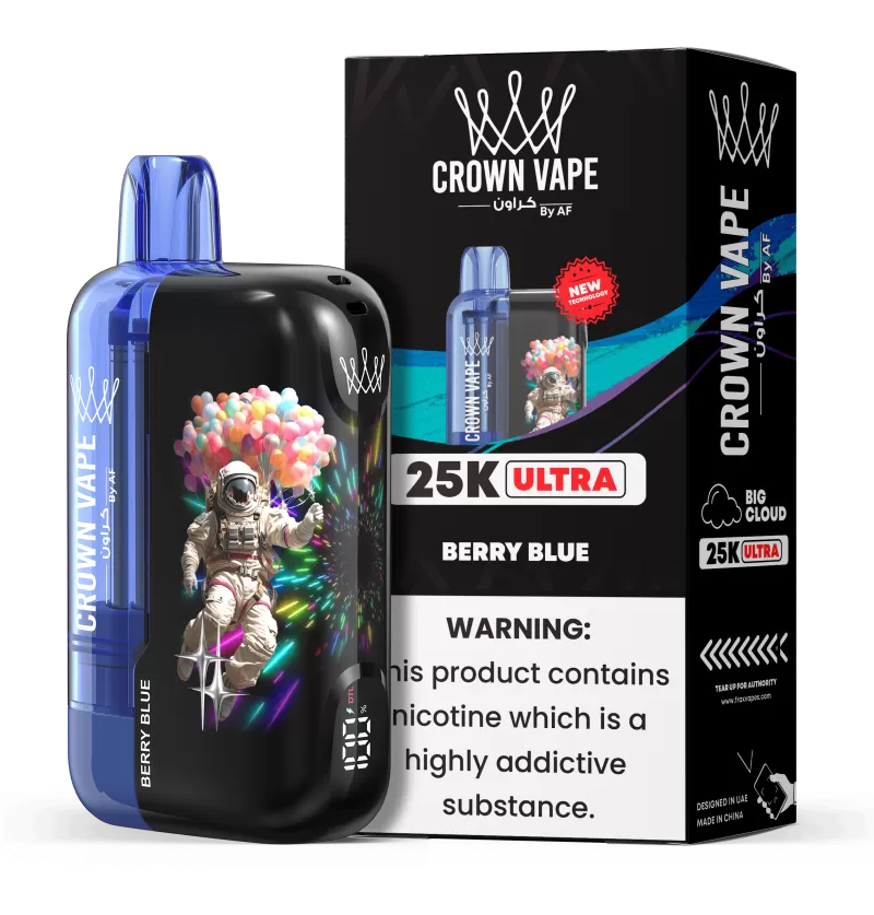 Al Fakher Crown Bar Ultra 25000 Puffs Disposable Vape Device - Blueberry Lemonade, Gum Mint - Image 3
