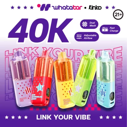 whatabar linko 40K Puff Disposable Device - 40,000 Puffs - Strawberry Cheesecake