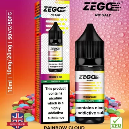 Zego Rainbow Cloud Nic Salt Vape Juice - 10 Pack - 10mg