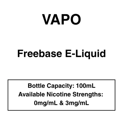 VAPO – Freebase E-Liquid – 100mL