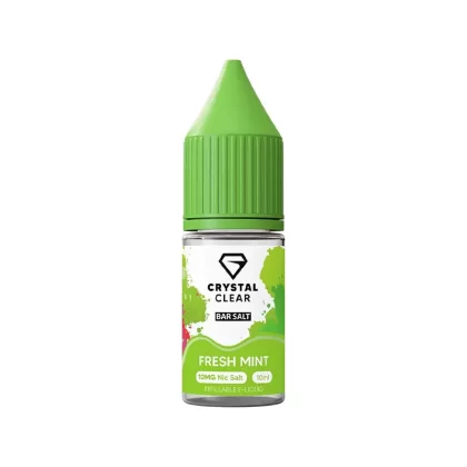 Crystal Clear Bar Salts Fresh Mint Nic Salt Vape Juice - 10mg