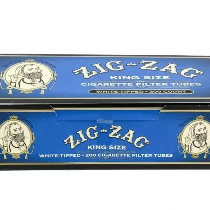Zig Zag King Size Filter Tubes White Tipped 200ct