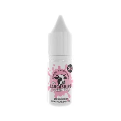 Strawberry Milkshake Deluxe Nic Salt e-Liquid by The Lancashire Creamery - Strength#5mg>10mg>20mg