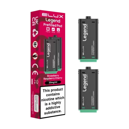 Strawberry Raspberry Cherry Elux Legend 1500 Pods - Vapeshop Co