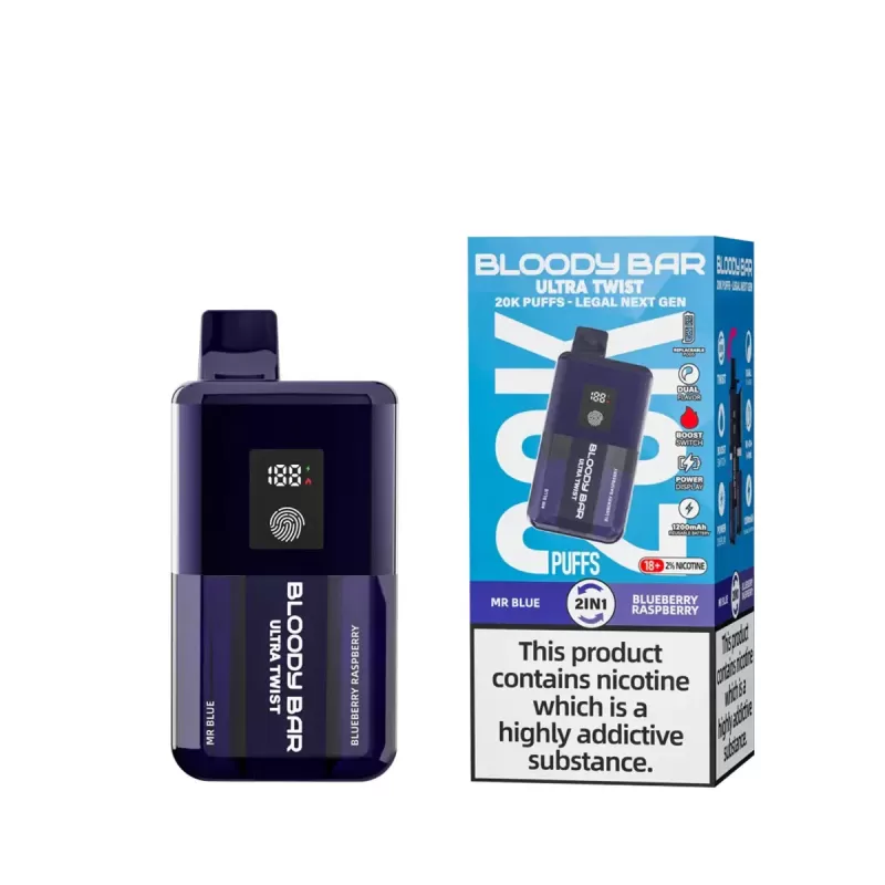 Bloody Bar Ultra Twist 20K Prefilled Vape Kit - Cherry Ice / Strawberry Raspberry Cherry Ice - Image 2