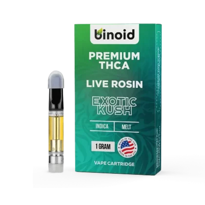 Binoid THCA Vape Cartridge – Live Rosin - Flavor#Exotic Kush>Cranberry Haze>Mango Tango>Avatar OG