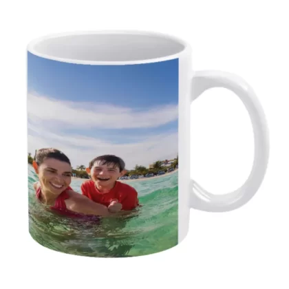 White Custom Mugs Personalised Photo Mug (Double sided same photo) - Made in USA, - Double sided same photo / 330ml