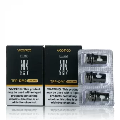 VOOPOO TPP REPLACEMENT COILS - Resistance#0.15ohm TPP-DM1 Coils>0.2ohm TPP-DM2 Coils>0.15ohm TPP-D3 Coils>0.3ohm TPP-D4 Coils