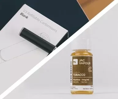 Blank Cartomisers + 10ml Tobacco E-liquid