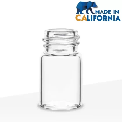 American Glass Vial | Oil Vial 13/425 Thread | 26mm – Clear – 144 Count