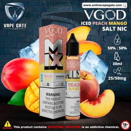VGOD Iced Peach Mango Salt Nic - 30ml - 50 mg