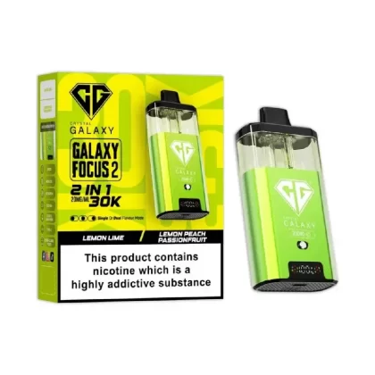 Crystal Galaxy 30K Focus 2 Prefilled Pod Kit Lemon Lime/Lemon Peach Passionfruit - Ejuicewarehouse