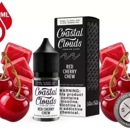 Red Cherry Chew Coastal Clouds Salt 30ml - Vape Product, Vape Product (F25357)