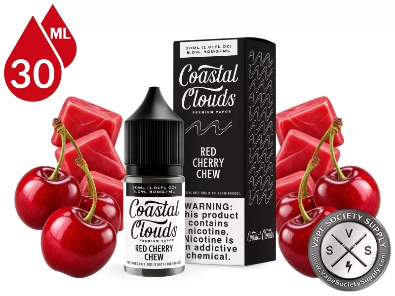 Red Cherry Chew Coastal Clouds Salt 30ml - Vape Product, Vape Product (F25357)