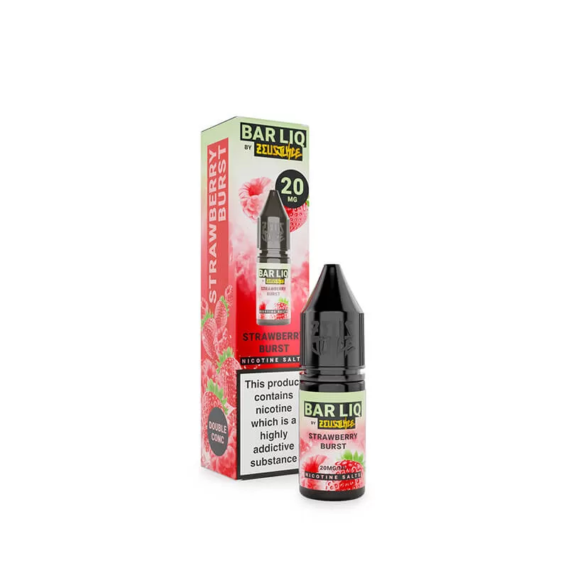 Zeus Juice Bar Liq Strawberry Burst Nic Salt E-Liquid 10ml - 10mg - Image 3