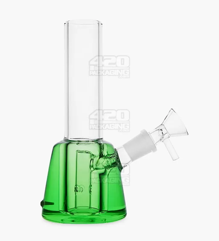 Glycerin Filled Mini Straight Neck Water Pipe w/ Ice Catcher