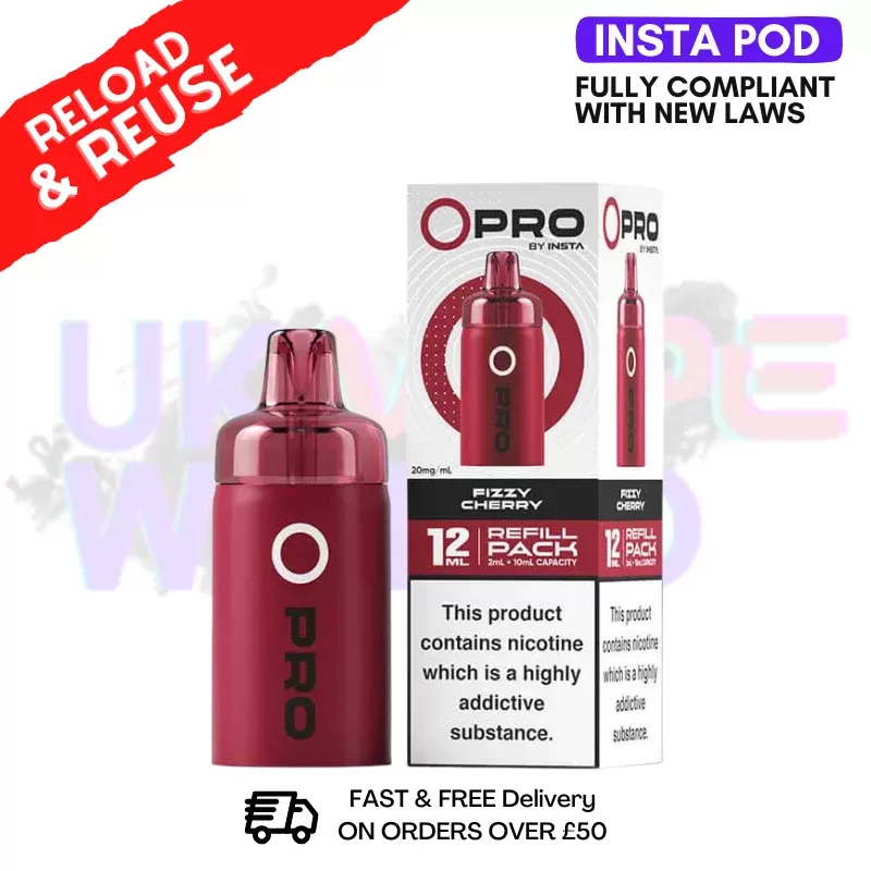 20MG Fizzy Cherry Insta O Pro Refil Pack (12ML)