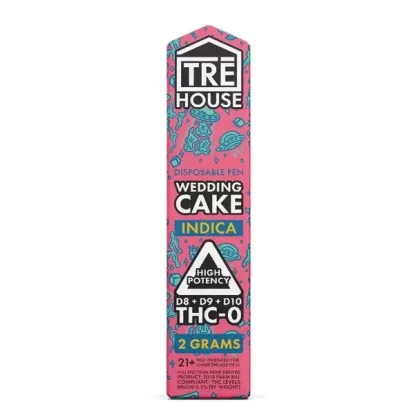 TRE House D8 + D9 + D10 + THC-O Wedding Cake Disposable THC Vape Pen 2 Grams