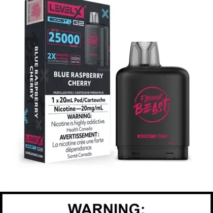 Blue Raspberry Cherry Flavour Beast Level X Boost G2 Pods