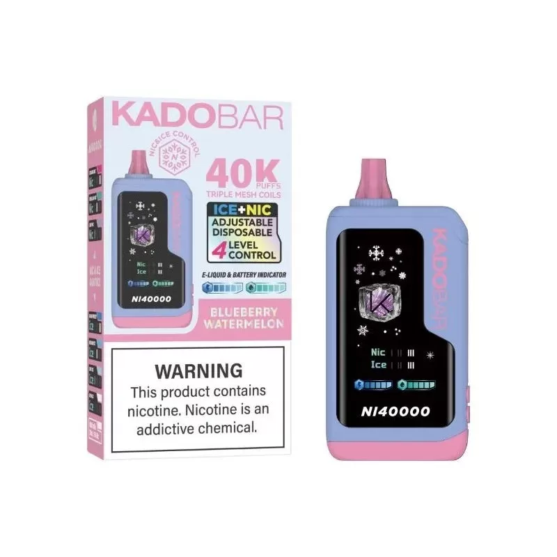 KADOBAR NI40K Nic + Ice Control Disposable Device - 40000 Puffs - Blue Razz Ice - Image 3