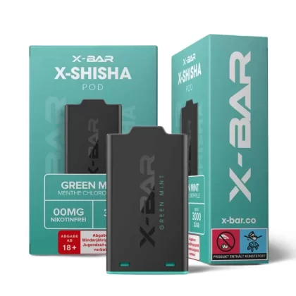 X-Bar – X-Shisha – Pod – Ice Mango (0mg/ml – Nikotinfrei) - X-Bar / Propylenglykol / pflanzliches Glycerin / Aromastoffe