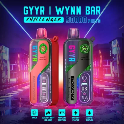 GYYR x Wynn Bar Challenger 30K Puff powered by PYNE POD Disposable Device - 30000 Puffs - Watermelon Ice (Sealed w/o box)