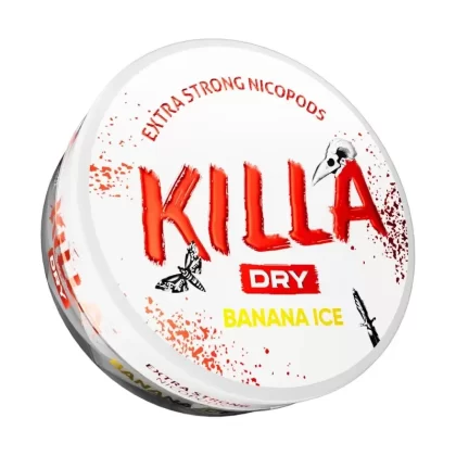 Banana Ice Killa DRY Nicotine Pouches 16mg – 5 Tubs