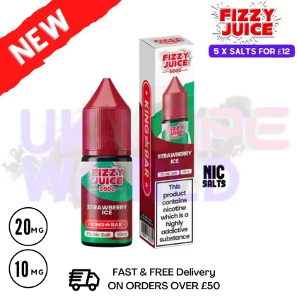 Fizzy Juice 5000 Nic Salt Strawberry ICE 10ML E-liquid