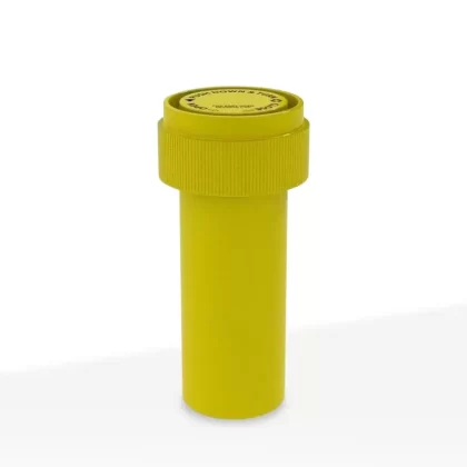 Child Resistant | Opaque Yellow Reversible Cap Vials | 8 Dram – 1 Gram – 410 Count