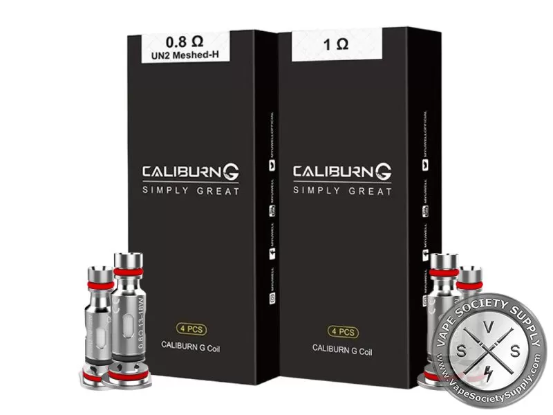 Uwell Caliburn G Replacement Coils (Pack of 4) - 0.8ohm UN2 Meshed, 1.0ohm G