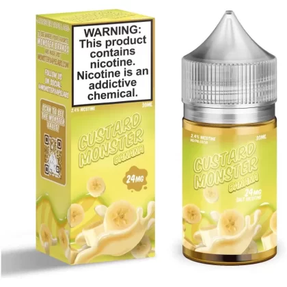 Custard Monster Salt Nic Premium E-Liquid 30ml - Banana Custard / 24mg