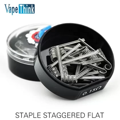 Vapethink Steam Shark Pre-built Coil STAPLE STAGGERED FLAT 0.15 Ohm (10pcs)
