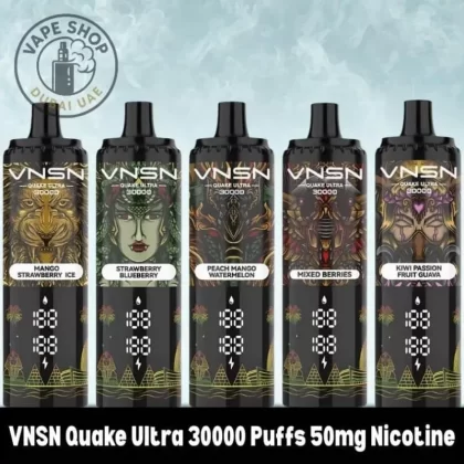 VNSN Quake Ultra 30000 Puffs 50mg Nicotine - Vape Product, FULL BOX 10 DEVICE; Bad Bull, Blue Razz Lemonade (A11D9D)