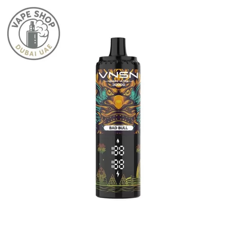 VNSN Quake Ultra 30000 Puffs 50mg Nicotine - Vape Product, FULL BOX 10 DEVICE; Bad Bull, Blue Razz Lemonade (A11D9D) - Image 2