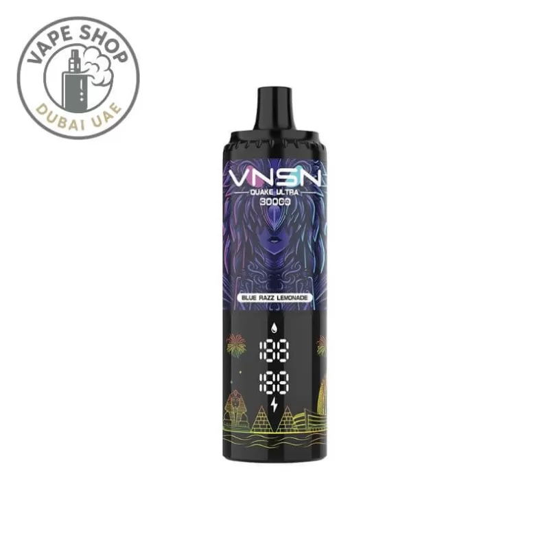 VNSN Quake Ultra 30000 Puffs 50mg Nicotine - Vape Product, FULL BOX 10 DEVICE; Bad Bull, Blue Razz Lemonade (A11D9D) - Image 3
