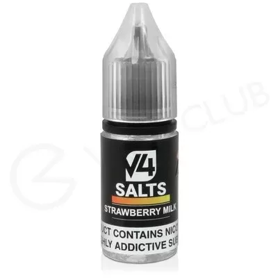 Strawberry Milk Nic Salt E-Liquid by V4 VAPOUR - Ecigpremium