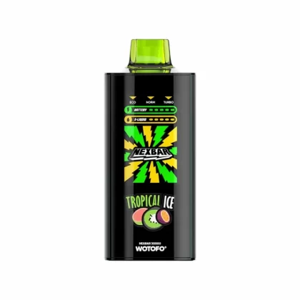 nexBar 20K Disposable Vape with Dual Mesh Coil - Tropical Ice, Three Melons; Vape Product (CFFFE9)